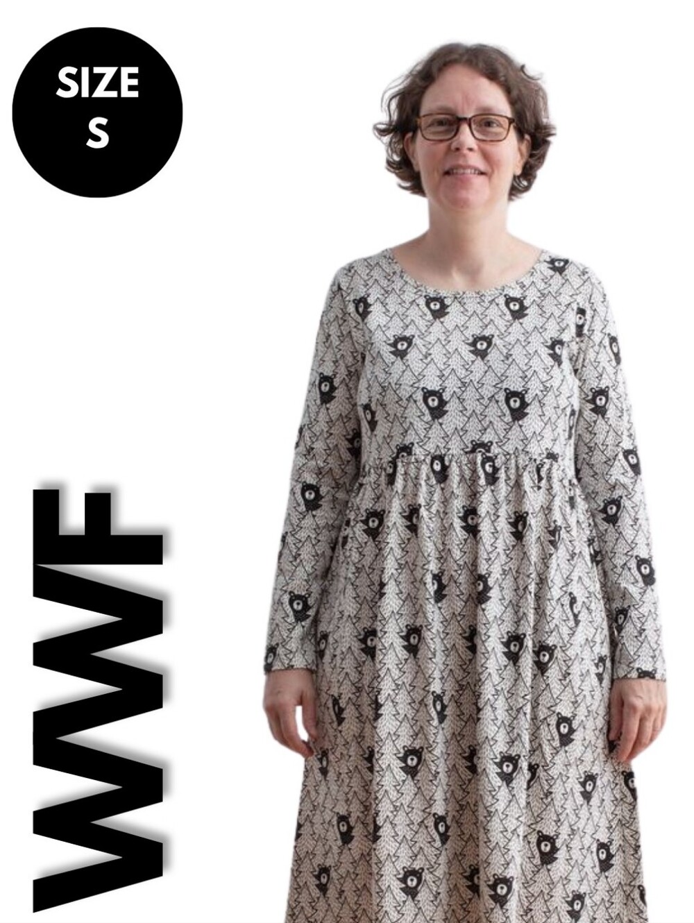 NWOT Winter Water Factory Black Bears Copenhagen Dress Size S